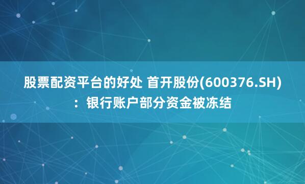 股票配资平台的好处 首开股份(600376.SH)：银行账户部分资金被冻结