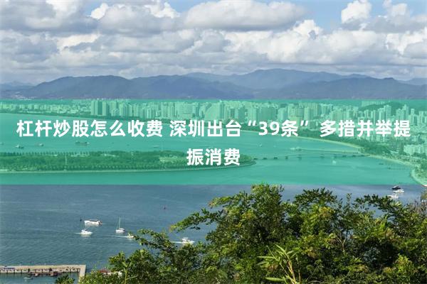 杠杆炒股怎么收费 深圳出台“39条” 多措并举提振消费