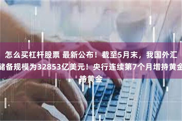怎么买杠杆股票 最新公布！截至5月末，我国外汇储备规模为32853亿美元！央行连续第7个月增持黄金