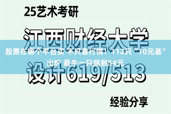 股票在哪个平台买 不只靠行情！112只“10元基”出炉 最牛一只飙到54元