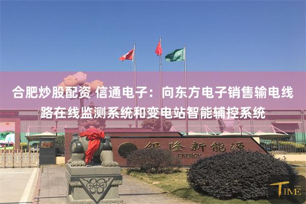 合肥炒股配资 信通电子：向东方电子销售输电线路在线监测系统和变电站智能辅控系统
