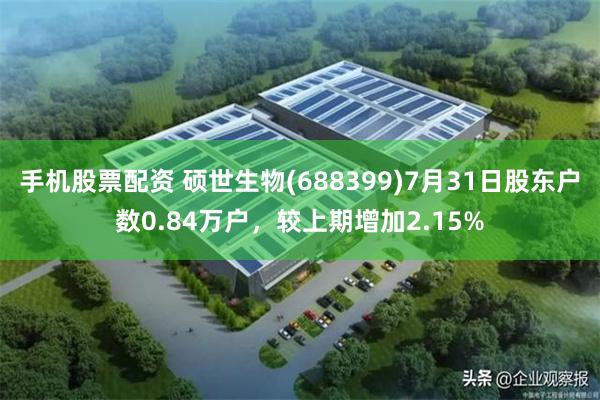 手机股票配资 硕世生物(688399)7月31日股东户数0.84万户，较上期增加2.15%