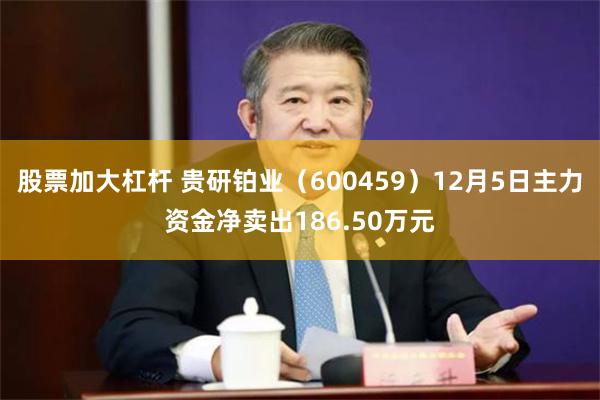 股票加大杠杆 贵研铂业（600459）12月5日主力资金净卖出186.50万元