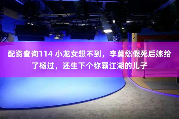 配资查询114 小龙女想不到，李莫愁假死后嫁给了杨过，还生下个称霸江湖的儿子