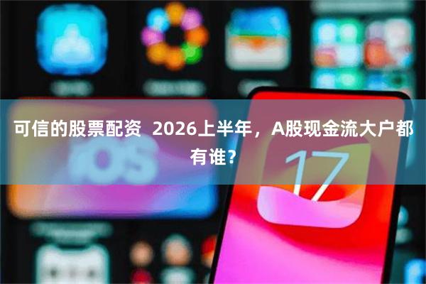 可信的股票配资  2026上半年，A股现金流大户都有谁？